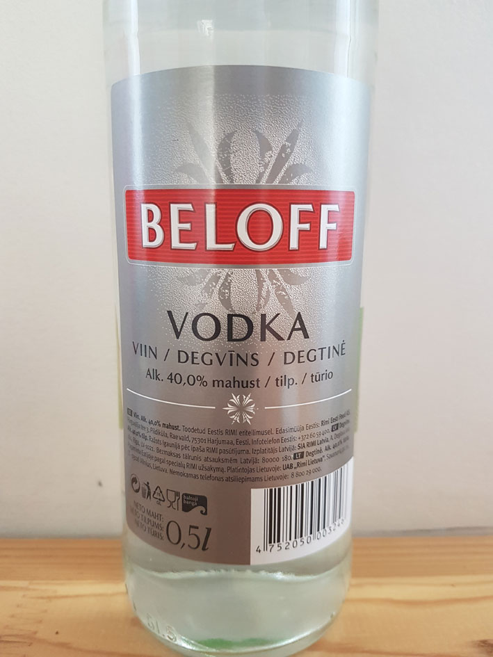 Beloff Vodka (40%) – Baltic Alcohols