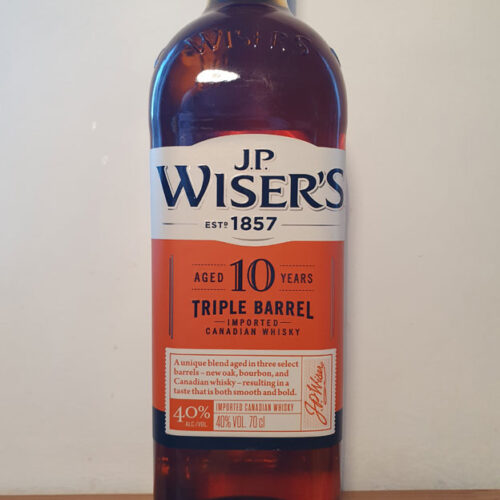 J.P. Wiser’s 10 YO Triple Barrel Canadian Whisky (40%)